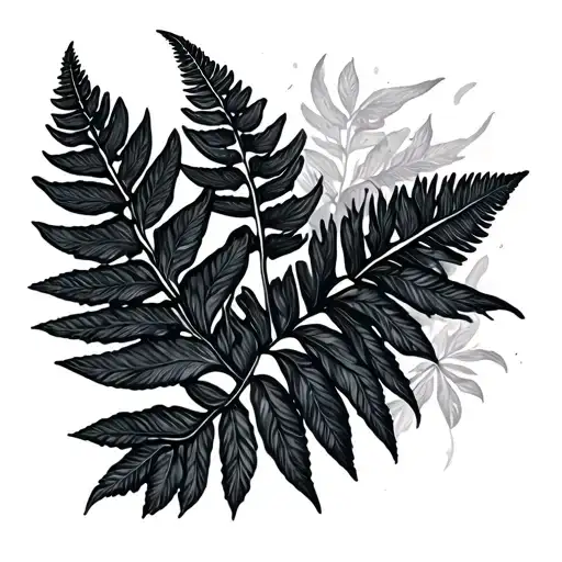 Black Fern tattoo design idea