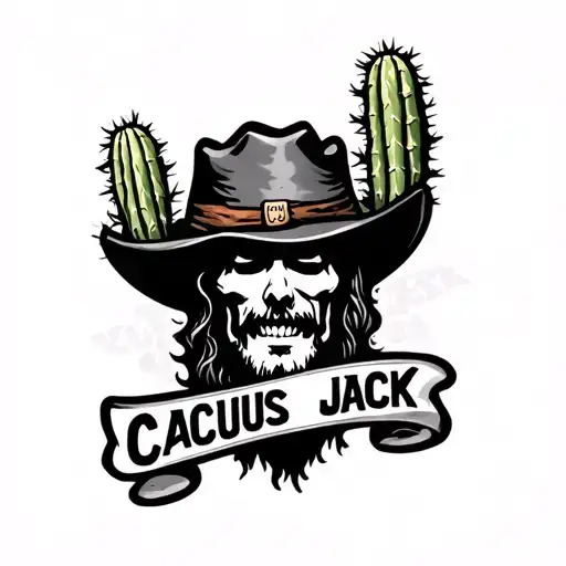 cactus jack logo incorporated tattoo design idea