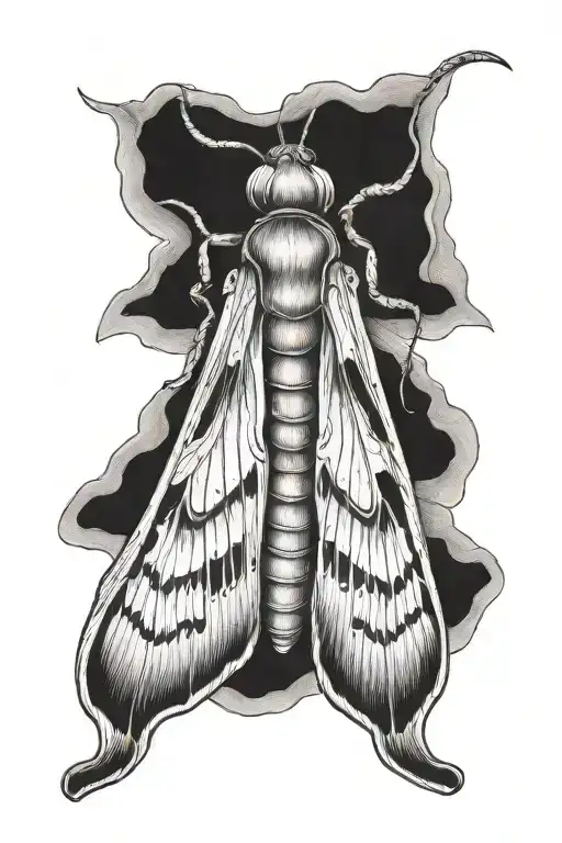 moth tattoo design idea