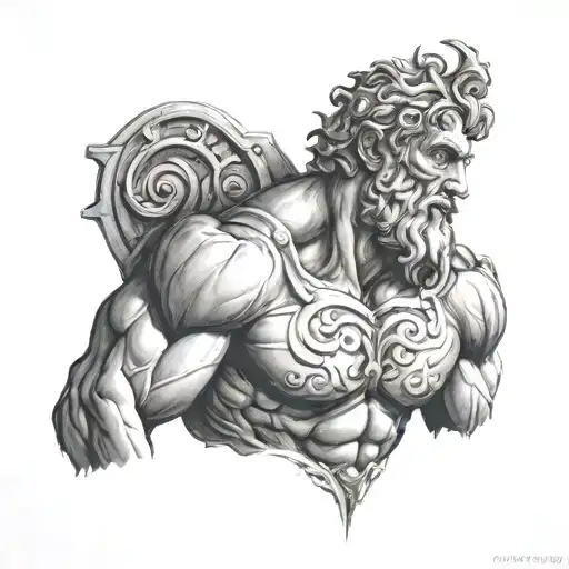 Atlas from greek mythology tattoo design idea