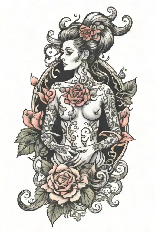 member of the vagina tattoo design idea