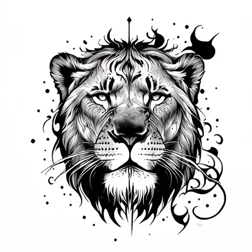 beautiful disaster leo tattoo design idea