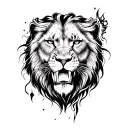 beautiful disaster leo tattoo design idea