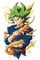 Deku, Teen Gohan, Auron, Gyarados, All Might, Kenpachi, Aizen, Levi, Legolas, separate  tattoo design idea