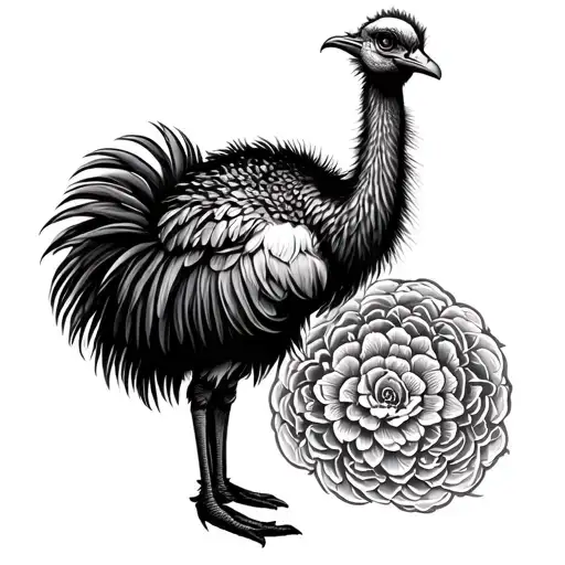 Emu tattoo design idea