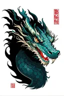 water dragon wrapped around shrine domain expansion tattoo design idea