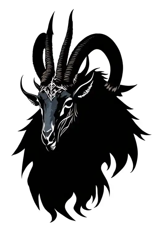 arcangel Uriel with capricorn zodiac sign tattoo design idea