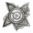 infinity and beyond with futuristic design small size tattoo tattoo design idea