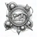 infinity and beyond with futuristic design small size tattoo tattoo design idea