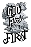 "God First" Clouds surround tattoo design idea