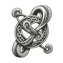 infinity symbol with heart surrounded tattoo design idea