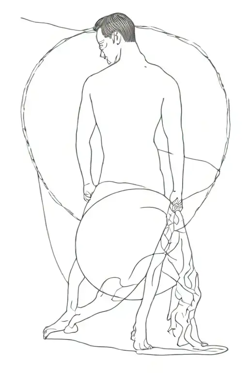 Adversity introduces a man to himself tattoo design idea