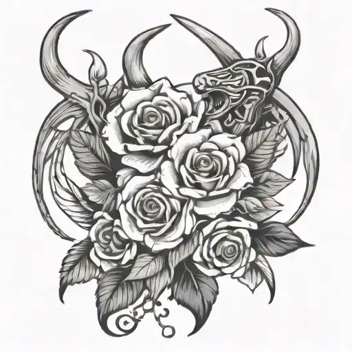 horse shoe paw print rose cross fish hook deer antler fish 4 wheeler dodge ram cowgirl western tattoo tattoo design idea