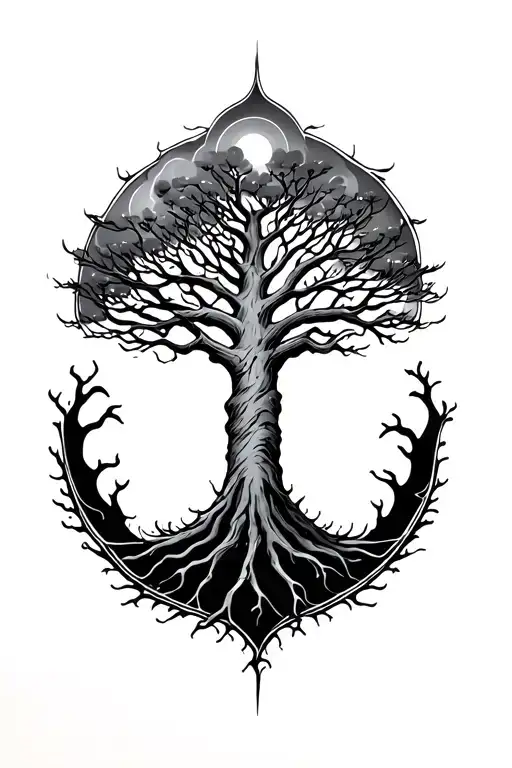 tree of life that's dead  tattoo design idea