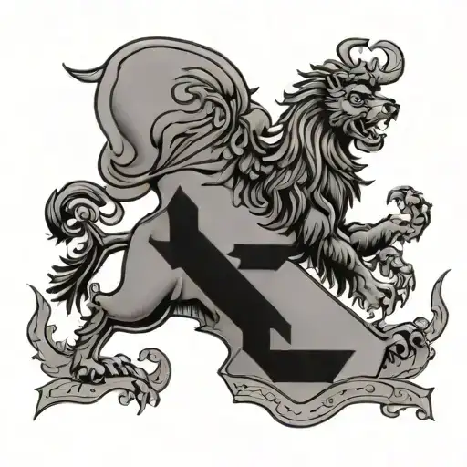 flag of georgia, name mikhail, zodiac sign leo tattoo design idea