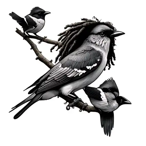 Bob Marley Three Little Birds tattoo design idea