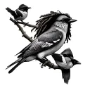 Bob Marley Three Little Birds tattoo design idea