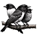 Bob Marley Three Little Birds tattoo design idea