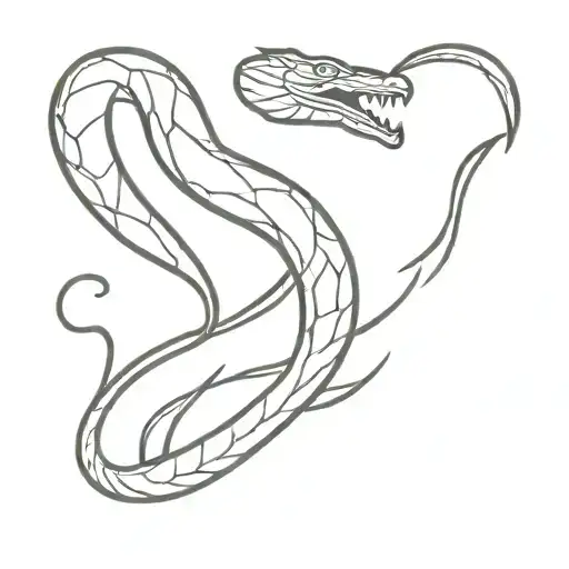 thunder and king cobra wrapped tattoo design idea