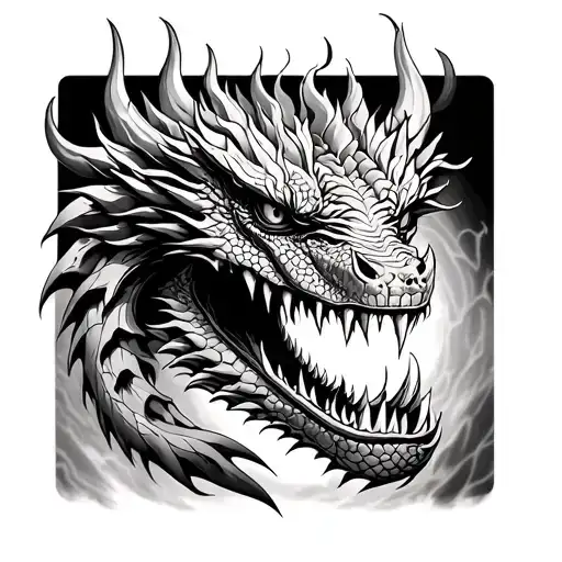 dragon mouth butthole tattoo tattoo design idea