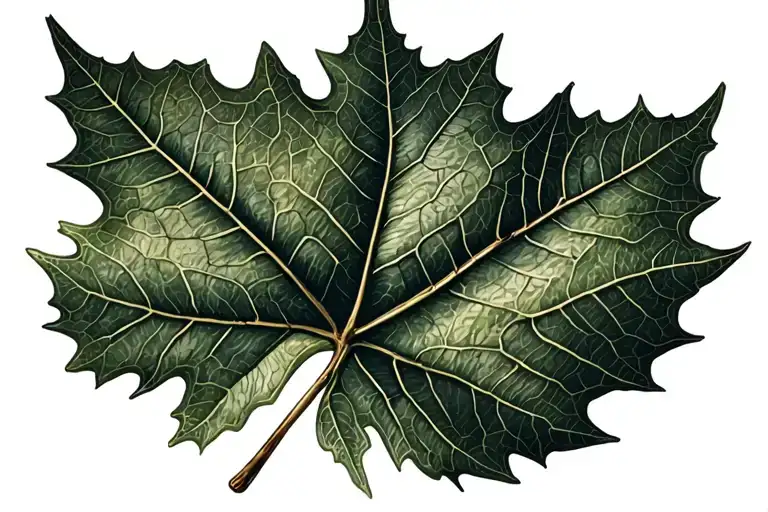 aspen tree leaf tattoo design idea