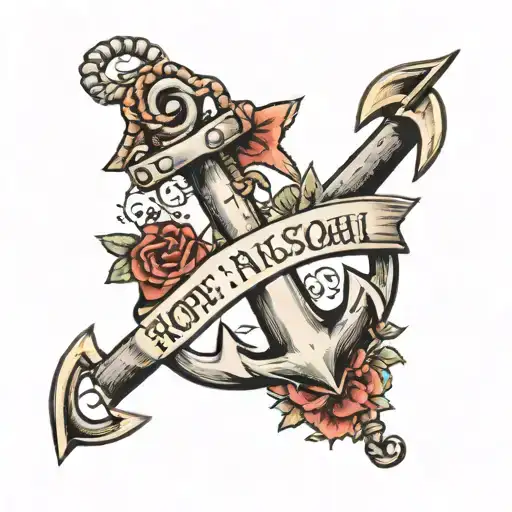 hope anchors the soul tattoo design idea