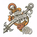 hope anchors the soul tattoo design idea