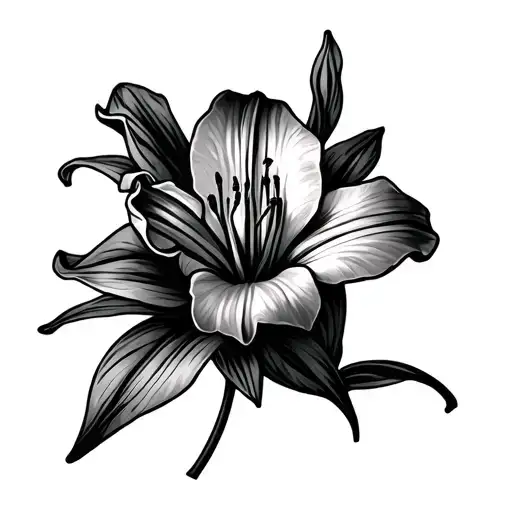 Peruvian Lily tattoo design idea