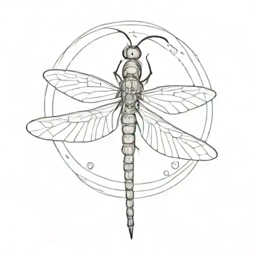 mayfly, top view tattoo design idea