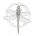 mayfly, top view tattoo design idea