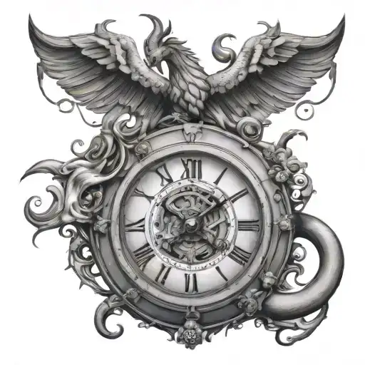 balance,capricorn, time piece tattoo design idea