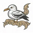 Seagull tattoo design idea