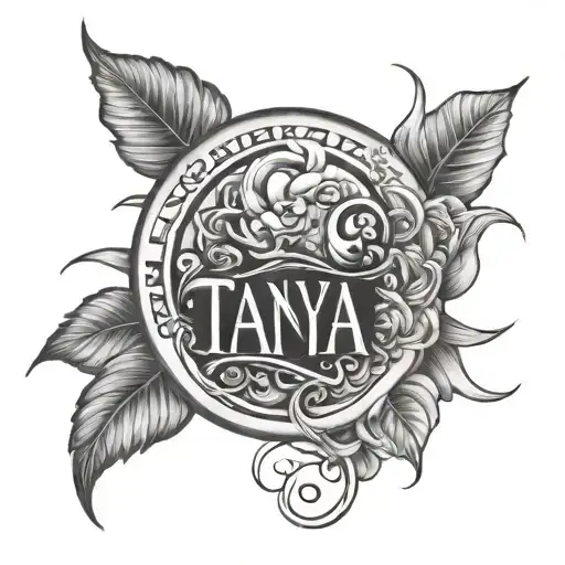 Tanya,Jayden,Jaylon,jalon name tattoo design featuring tattoo design idea