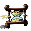 Tattoo for my boyfriend. He is mixed race so some vibrant colours would be nice: Cracked sand Hourglass without the san tattoo design idea