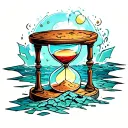 Tattoo for my boyfriend. He is mixed race so some vibrant colours would be nice: Cracked sand Hourglass without the san tattoo design idea