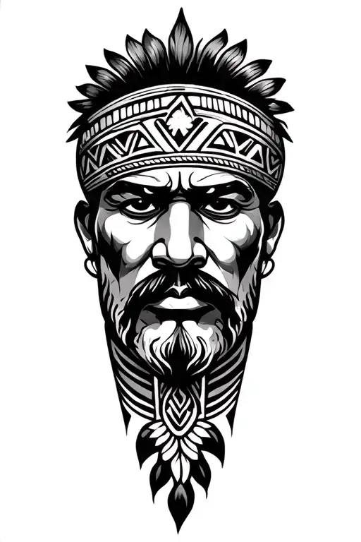mexican Zapata Polynesian tribal design inspired tattoo tattoo design idea