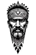 mexican Zapata Polynesian tribal design inspired tattoo tattoo design idea