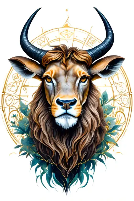 Taurus Leo cancer zodiac sign incorporated tattoo design idea