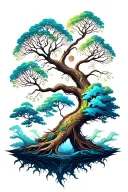Yggdrasil tree with every world tattoo design idea