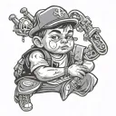gangster kid tattoo design idea