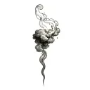 Filler Clouds and Smoke tattoo design idea