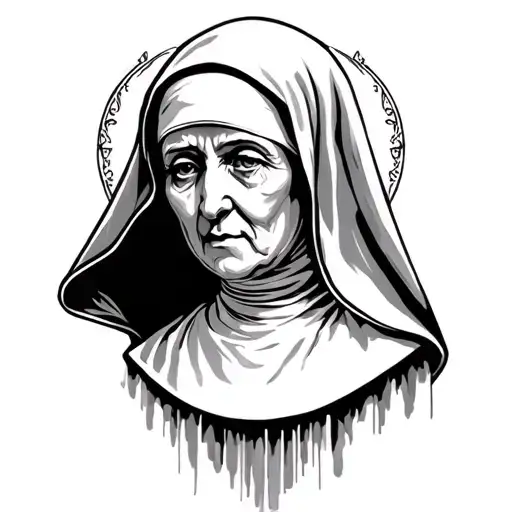 Nun tattoo design idea