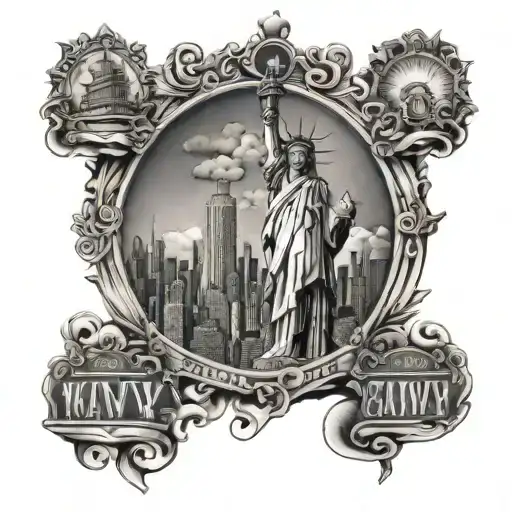 New York Navy tattoo design idea