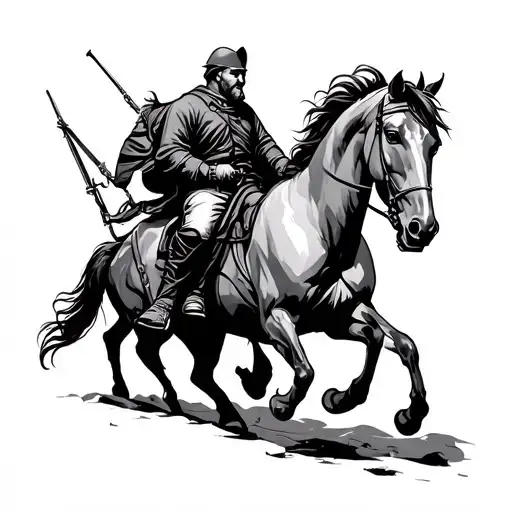 Horsemen tattoo design idea