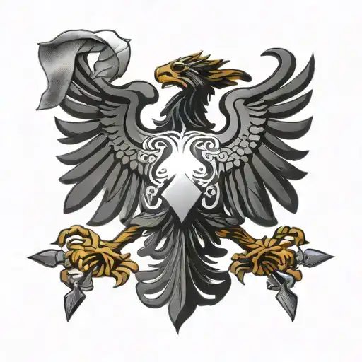 albania flags intertwined tattoo design idea