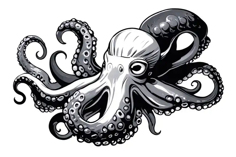 Octopus Chef Ninja Kitchen tattoo design idea