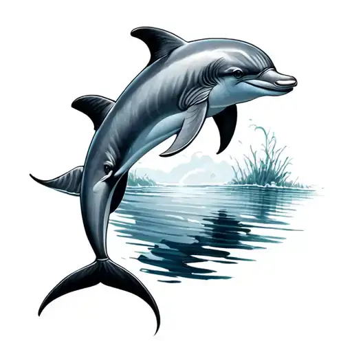 3 Dolphin tattoo design idea
