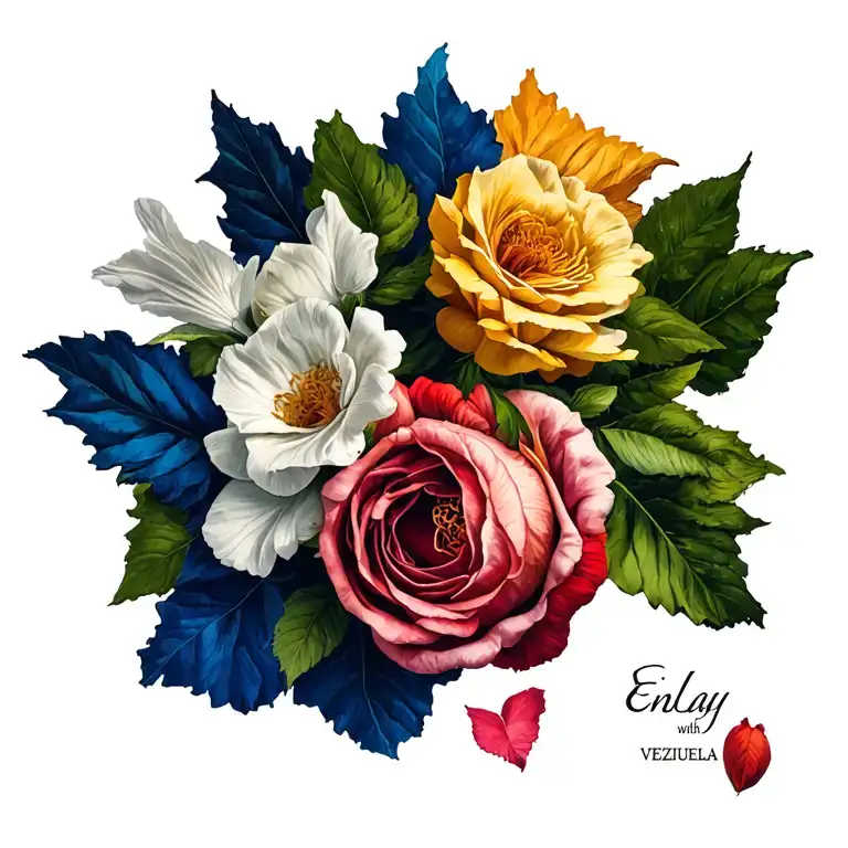 FRANCE CONDITION ENLAY WITH VEZUELA STATE tattoo design idea