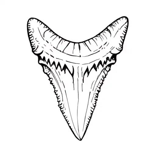 white Shark Tooth tattoo design idea