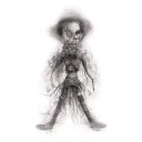 Voodoo Doll punk rock tattoo design idea